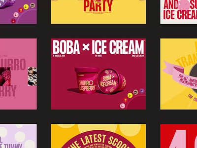 Boba Ice Cream Running for SOTM on Awwwards grid synchronized ui ux video web website