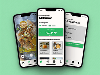 Food Diet Scanner App UI design ui ux