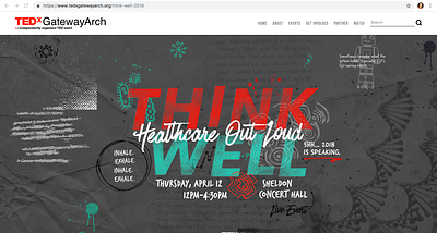 Think Well TEDx Event art direction branding creative design event health care illustration tedx type web design
