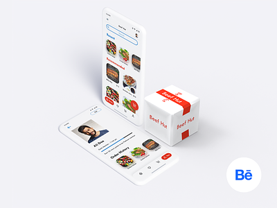 Beef Hut Delivery App - Case study ✨ 60 30 10 603010 a11y case study color delivery app design system digital prototype figma negative space product design prototype sticker sheet typography usability ux ux research wcag