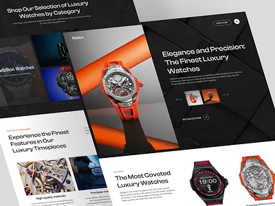 Luxury Wristwatch Brand - Relex agency app brand company design landing page design luxury online shop timepiece ui design uxdesign websitedesign wristwatches
