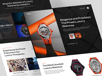 Luxury Wristwatch Brand - Relex agency app brand company design landing page design luxury online shop timepiece ui design uxdesign websitedesign wristwatches