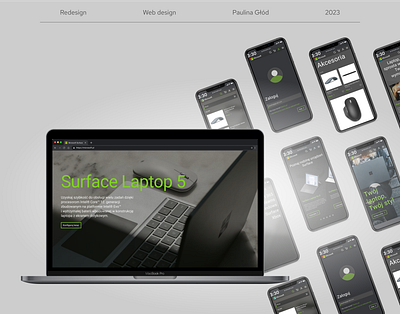 Surface - redesign, Webdesign design graphic design interactions microsoft redesign ui ui design ux design web design webside