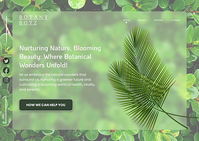 Botanical Web Page Design figma illustration ui ux uxdesign webpage