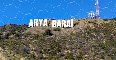 Hollywood Sign Replacement in Photoshop graphic design