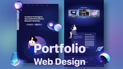 Portfolio Website Design app app designe branding designe designe illustration graphic design hero illlustration landing page logo portfolio website ui ux web web designe web ui
