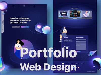 Portfolio Website Design app app designe branding designe designe illustration graphic design hero illlustration landing page logo portfolio website ui ux web web designe web ui