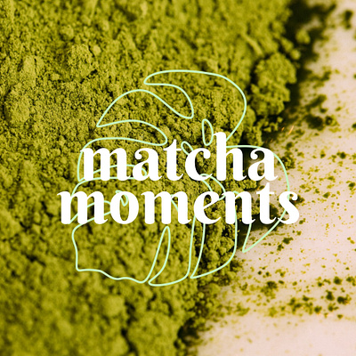 Logo - Matcha Moments branding design graphic design green healthy illustration logo matcha tea typography vector vegan