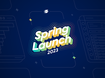 Instabug Spring Launch 2023 blue branding dashboard editorial graphic design illustration mobile product update saas product typography vector