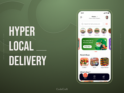 Hyper Local Delivery App delivery app design grocery app hyper local delivery app mobile app online delivery app ui ux