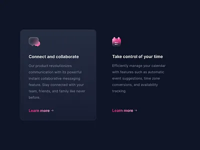 Dark theme - card trials card components dark theme design experiment feature framer glass icon ui uidesign