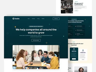 Creative Agency Landing Page app design graphic design logo ui ux