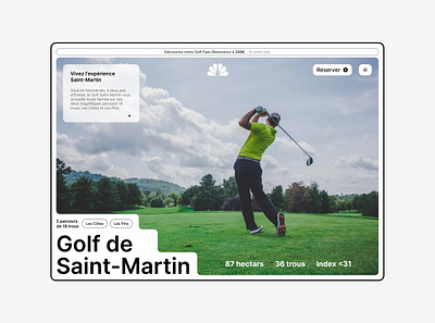 Golf website concept figma golf hero interface minimal ui website