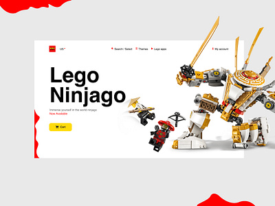 Lego Ninjago - landing page design e commerce graphic design lego multi page website shop ui uiux ux webdesign website