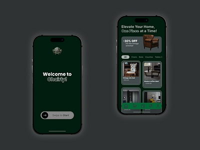 Chairly App Design🛏 app branding clean dailyui design flat logo minimal mobile ui ux