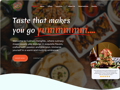 Restaurant Website Landing Page design foodmenu logo restaurant restaurantbranding restaurantdesign restaurantlogo restaurantui ui ux