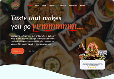 Restaurant Website Landing Page design foodmenu logo restaurant restaurantbranding restaurantdesign restaurantlogo restaurantui ui ux