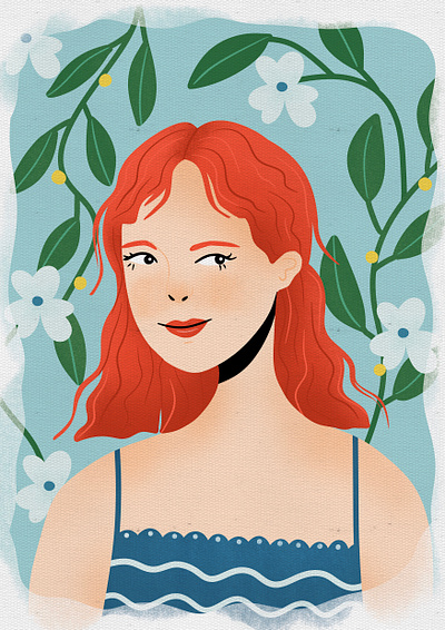 'Red hair girl' digital illustration digitalart drawing girl illustration people portrait procreateart womenillustration