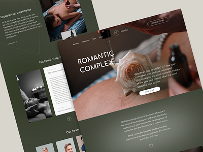 Website for massage studio design landing page design ui ux