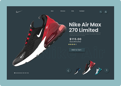 Nike landing page Redesign design dribble logo ui ux