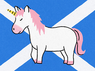 Unicorn is the national animal of Scotland. animal did you know digital art digital illustration fact of the day fun fact illustration scotland unicorn