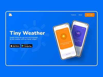 Tiny weather/ landing page
