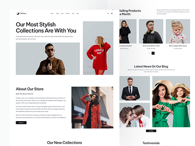 Glittery : Landing Page chotles design ecommerce fashion fashion store fashion style fashion website hero homepage landing page online store product shop shopping store style ui ui design ux uxdesign