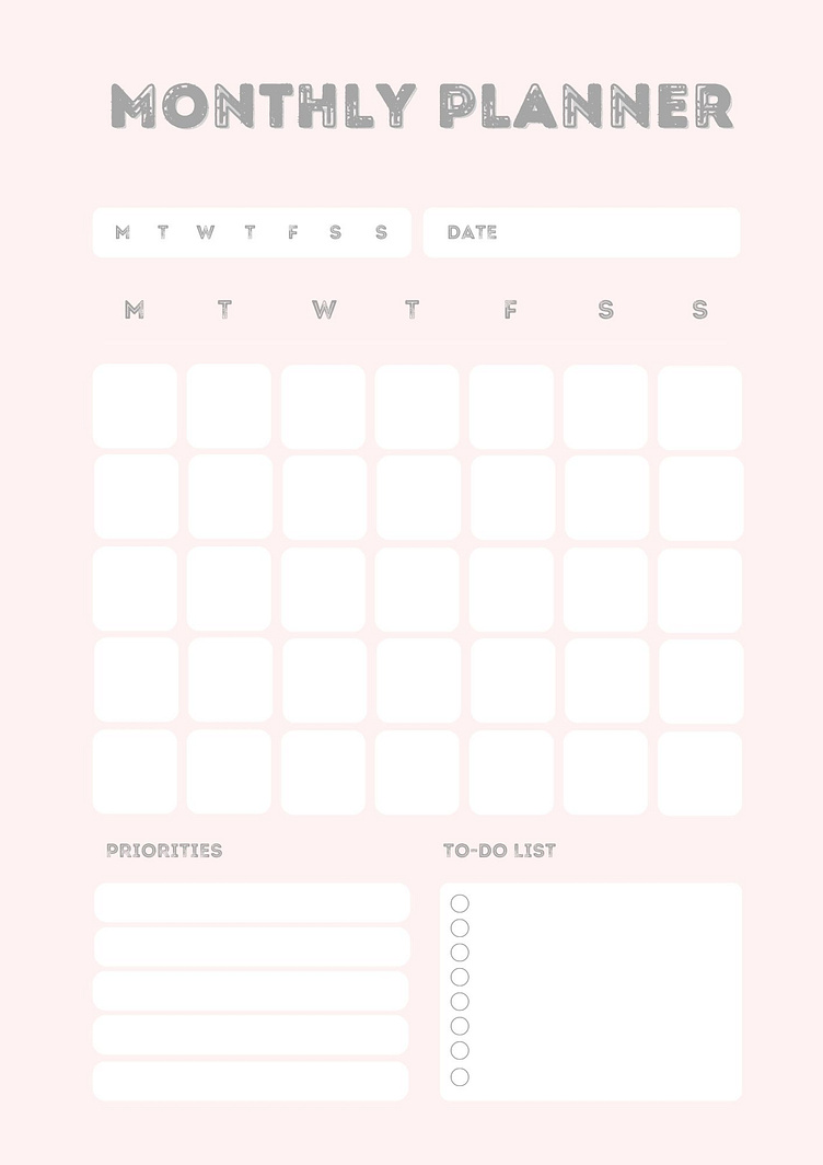 Monthly Planner By Rashmi Navodya On Dribbble