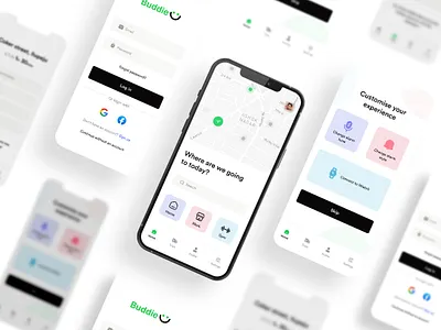 Travel Buddie - Mobile App app design minimal ui ux