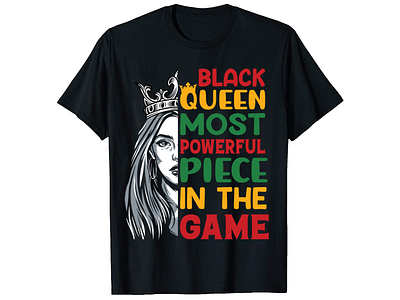 Black Queen Most Powerful Piece, JUNETEENTH T-Shirt Design branding custom ink custom t shirts custom t shirts cheap custom t shirts online custom text shirt design graphic design illustration illustrator tshirt design shirts t shirt design ideas t shirt design maker t shirt design template typography design typography t shirt design vector vintage