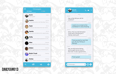 DailyUi - Direct Messaging 013 app challenge chat dailyui dailyui013 design directmessaging message mobile ui