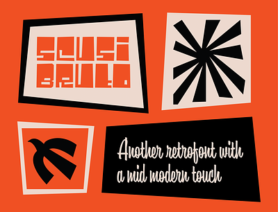 Say Hi to my new font Scusi Bruto! font fonts mide century paulrand retro saulbass typdesign type typography vintage