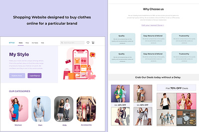 Shopping website design shopping ui ux website