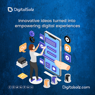 Innovative ideas turned into empowering digital experience branding business business growth design digital marketing digital solz illustration marketing social media marketing ui