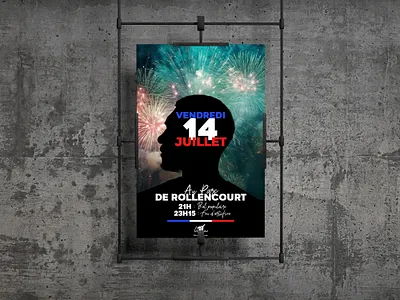 Affiche pour le 14 juillet à Liévin branding graphic design typography