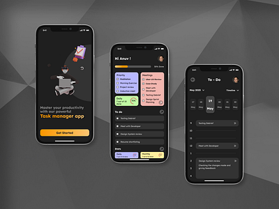 Task Manager App app mobile design task management ui ux