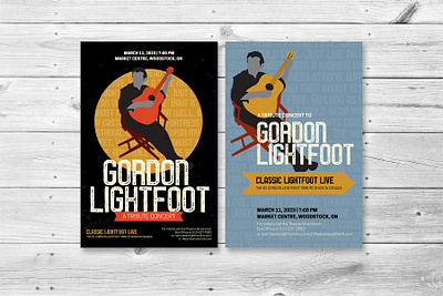 Gordon Lightfoot Tribute Concert Posters design graphic design illustration poster design