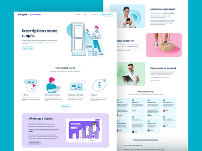 Caplet - Medical Landing Page collabify doctor graphic design health landingpage medical medication prescription ui website