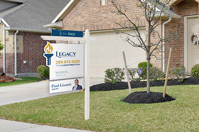 Legacy Realty Group 'For Sale' Sign branding branding design design for sale sign graphic design logo logo design signage