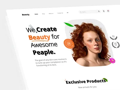 Beauty Landing Page beauty creative design ecommerce landing landing page landing shop shop trend ui ui design webdesign