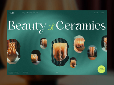 Ceramic lamps shop – Art direction pt.1 after effects animation art direction ceramic design elegant homepage intro minimal ui web