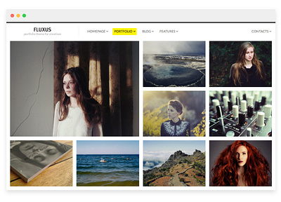 Fluxus - Horizontal Portfolio Theme website template