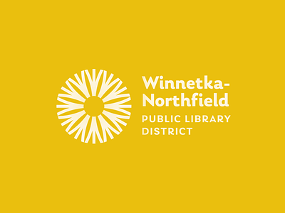 Winnetka-Northfield Public Library rebrand branding chicago dandelion eye flower illinois library museum non profit yellow