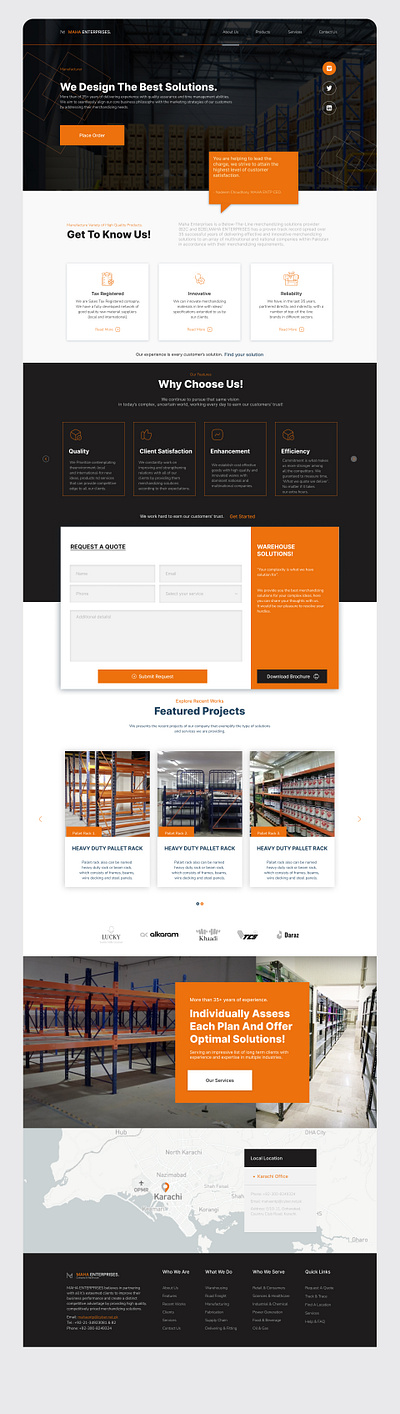 Enterprise company website. design graphic design ui