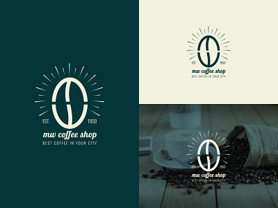 MW Coffee Shop branding cafe logo coffee bean logo coffee logo coffee shop coffee shop logo design logo logo design minimal modern logo mw logo