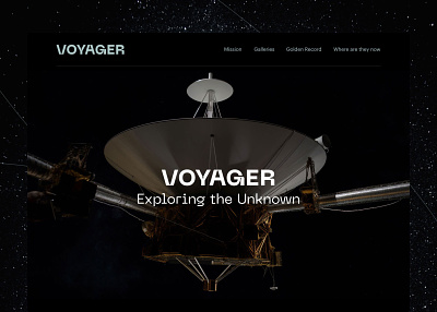 Missin Voyager promo page ai design graphic design landing page nasa promo site design ui ux voyager
