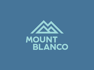 #dailylogochallenge - Ski Mountain logo - Mount Blanco branding design graphic design logo typography vector