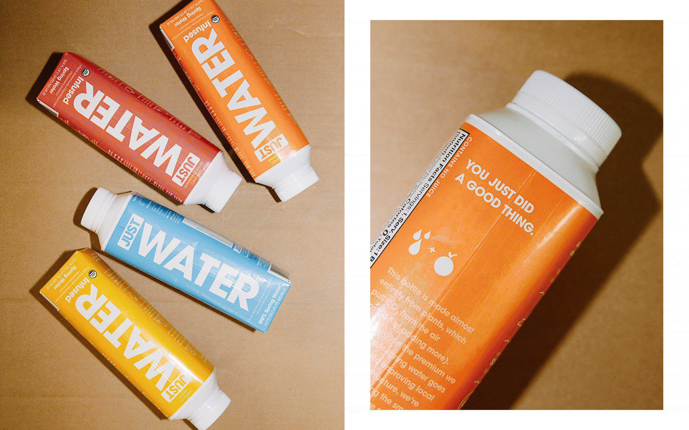 JUST Water branding creative direction design illustration packaging web