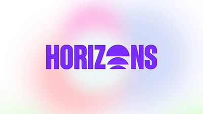 First draft logo concepts: Horizons bold brand identity branding charity glow horizons logo logo design motion nephew media school sun sunrise typography
