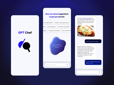 AI-Powered Personal Chef 🥘 ai app application chat chat gpt chatgpt cook cooking culinary food gpt gpt4 meal planner meal planning mobile ui open ai openai recipe ui ux